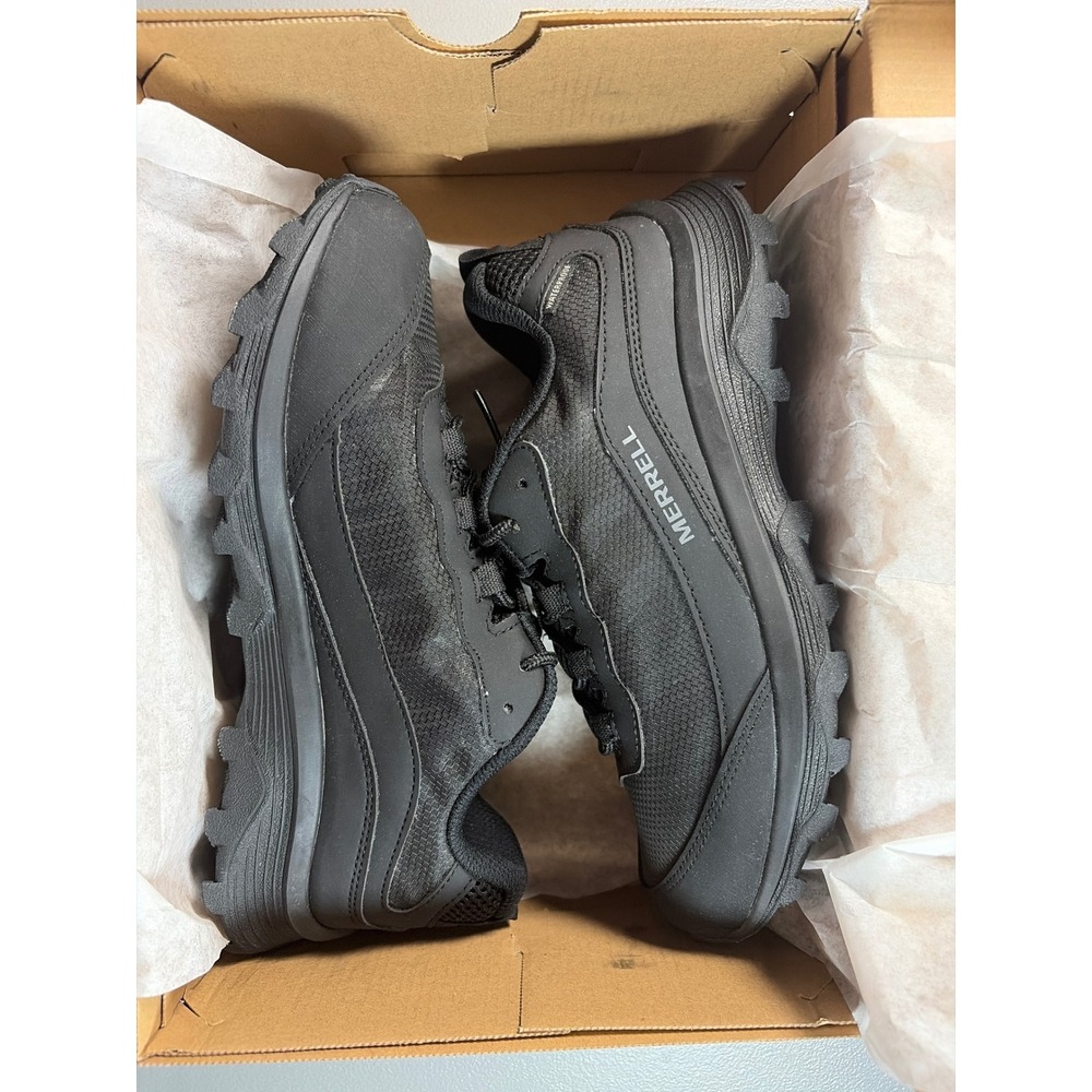 Merrell Moab Speed Low WP Boys Size 6M Black Waterproof Hiking Shoes MK265866